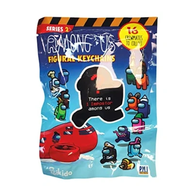 Imagen de Among Us Figural Keychains Series 2 Llavero con licencia oficial de tripulación, Color, 4 cm
