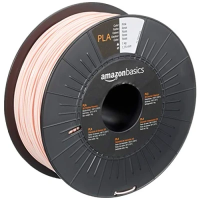 Imagen de Amazon Basics Filamento para impresora 3D, ácido poliláctico (PLA), 1.75 mm, cinta de 1 kg, rosa