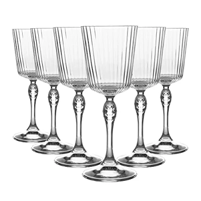 Imagen de Bormioli 93124 Rocco Juego de 6 Copas Americanas 20 cócteles, Cristal, 23 cl, Vidrio, centiliters, Trasparente