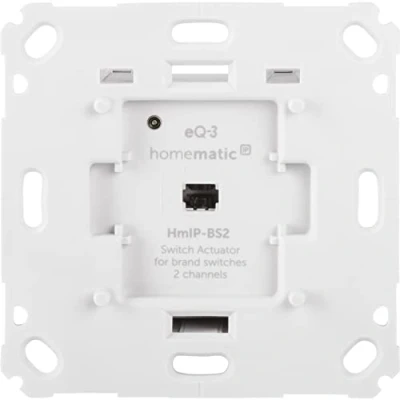 Imagen de Homematic IP Smart Home 156757A0 Actuador de conmutación para interruptor marca (2 luces, inteligente, ahorro energía)