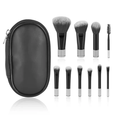 Imagen de Litinliv 10 Piezas Brochas de maquillaje profesional,Brochas maquillaje,Real techniques brochas,Brochas maquillaje,Pinceles maquillaje,para Base Sombra Ojos Contorno Rubor Corrector