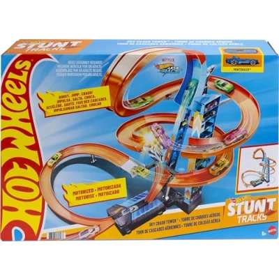 Imagen de Hot Wheels Pista de Coches Torre Choques en el aire (Mattel GWT39)