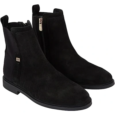 Imagen de Tommy Hilfiger Mujer Botines de caña baja Essentials Ante, Negro (Black), 36 EU