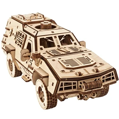 Imagen de UGEARS Dozor B Maquetas para Construir Adultos Maqueta Coche Puzzle 3D Madera de Rompecabezas Montar Coches y Potenciar la Creatividad