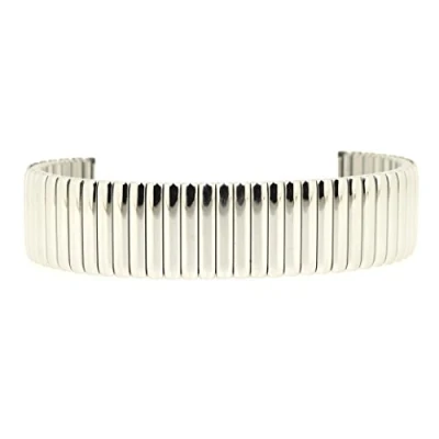 Imagen de Eichmüller Cordón flexible de acero inoxidable pulido, mate, revestimiento PVD, Silberfarben Glänzend, 22mm, pulsera