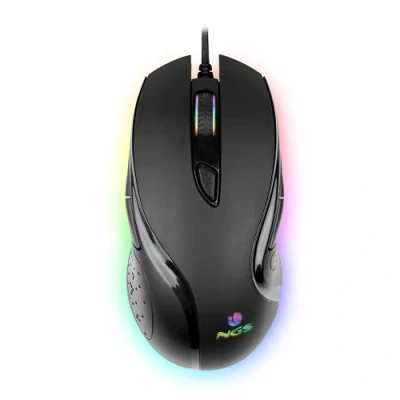 Imagen de NGS GMX 125 Ratón Gaming con Cable USB Compatible PC/PS4/PS5/XBOX One/Xbox X/Xbox S, Óptico 800/1200/1600/4800/6400/7200dpi Luces LED de 7 Colores y 8 Botones Programables, Plug&amp;Play