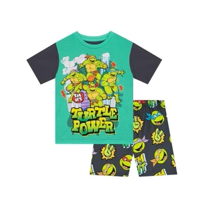 Imagen de Teenage Mutant Ninja Turtles Pijama Pijamas Niño Verano Corto TMNT Gris 8 9 años