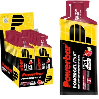 Imagen de Powerbar PowerGel Fruit Red Punch 24x41g Gel Energético de Alto Carbono + Sodio