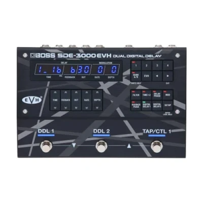 Imagen de Pedal de delay digital doble edición especial Eddie Van Halen BOSS SDE 3000EVH 8 auténticos presets EVH 2 pedales 3000 integrados