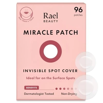 Imagen de Rael parches granos, pimple patches, acne, parche hidrocoloide, absorbente de tratamiento manchas para el cuidado la piel, adhesivo facial, 2 tamaños (96 unidades)