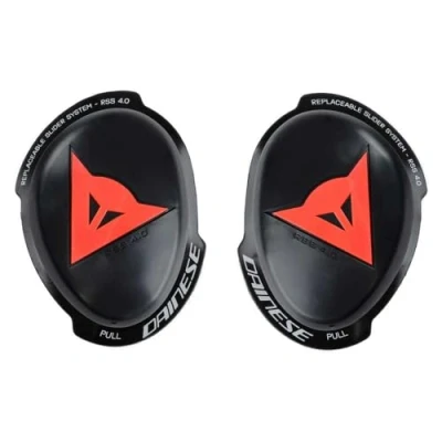 Imagen de Dainese Knee Slider Rss 4.0 Full Kit, Protector de Rodilla para Moto, Hombres y Mujeres, Negro/Rojo Fluo