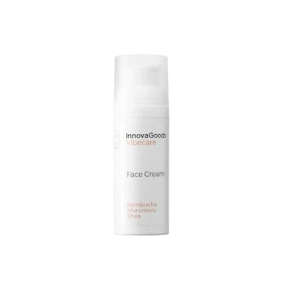 Imagen de InnovaGoods crema hidratante facial 50ml con extracto de kombucha, manteca karité, murumuru &amp; aceite nueces macadamia, cicatrizante para todo tipo piel