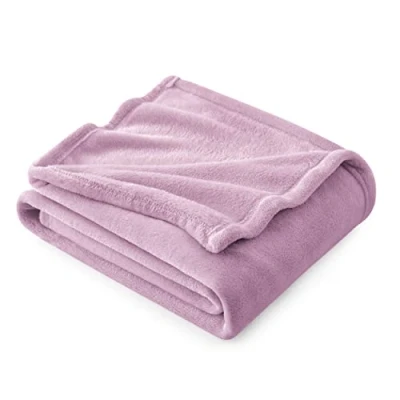 Imagen de Bedsure acogedora Manta mullida de Lana Caliente Invierno Suave, sofá XL, Manta, Vivir y Mantas Peluche 150x200cm, Lilla