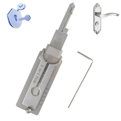 Imagen de NAUXIU Key Decoder Lock Pick,Stainless Steel Decoder,Master Decoder,sc1 Stainless Decoder,Key Pick,Utility Keys Steel,2 In 1 Pick and De Coder Tool