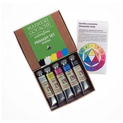 Imagen de MAIMERI Gouache primary caja, 5 tubos de 20 ml, multicolor