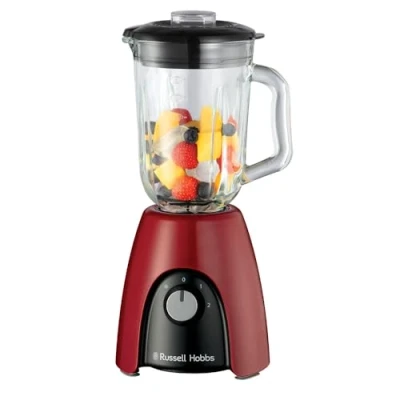 Imagen de Russell Hobbs Batidora de vaso para batidos, zumos y papillas, cristal 1,5 l, 2 velocidades con función Pulse, cuchillas acero inoxidable, sin BPA, 850 W max, Desire 27121 56