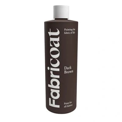 Imagen de Pintura para telas Fabricoat Restaura o cambia el color de cualquier tela Pinta directamente sobre la Transforma cosa Sofás, pantallas lámparas (500 ml, marrón oscuro)