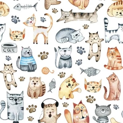 Imagen de 20 servilletas de la vida divertida los gatos, Navidad, invierno, decoración mesa, decoupage servilletas, 33 x cm