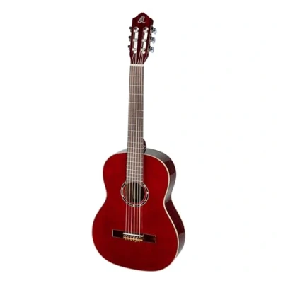 Imagen de Ortega R121LWR Zurdos Guitarra Clásica, acabado de alto brillo, GIGBAG lujo burdeos