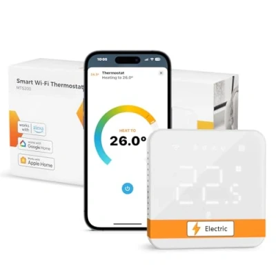 Imagen de Refoss Termostato Inteligente para Calefacción Eléctrica, Digital Programable con HomeKit, Alexa y Google, WiFi Smart Control Preciso de Temperatura vía App