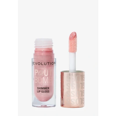Imagen de Revolution, Pout Bomb Shimmer Gloss, Brillo Labial con Efecto Mojado y Destellos, Ácido Hialurónico Aroma a Vainilla Dulce, Shine Pink