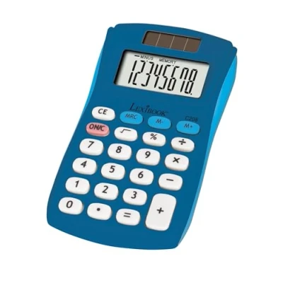 Imagen de Lexibook, FRUITIES® Calculadora de Bolsillo, 8 dígitos, 4 Operaciones, Funciones básicas y avanzadas, Solar Pilas, Azul, C208A