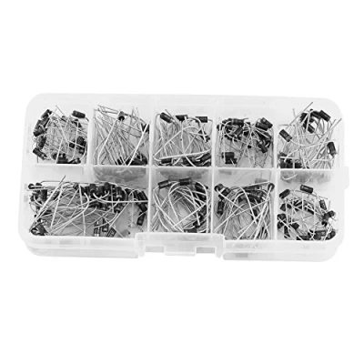 Imagen de 200 unids 10 valores diodos electrónicos diodo rectificador surtido kit electrónico 1N4001 1N4007 1N5817 1N5819 con caja