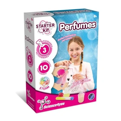 Imagen de Science4you Starter Kit Perfumes para Niños 8+ Años 3 Actividades y Experimentos Cientificos, Mini Laboratorio de Perfumes, Juguete Educativo +8