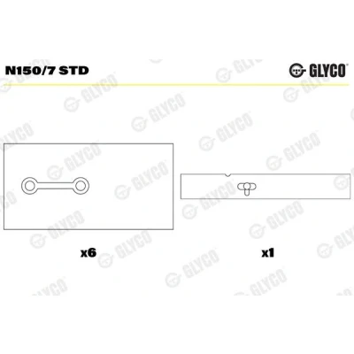 Imagen de Cojinete de árboles levas GLYCO N150/7 STD