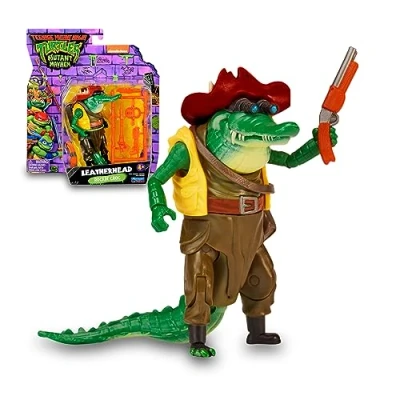 Imagen de TORTUGAS NINJA Leatherhead Figura de Acción Básica Articulada, 12 cm, Personaje Película Caos Mutante detallado y con Accesorio, Arma Combate, para niños niñas Desde 4 Años, Famosa (TU805900)