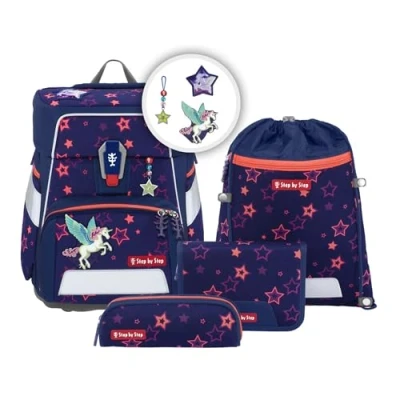 Imagen de Step by Space Shine Schulranzen Set 5 Teilig Pegasus Night Nuala