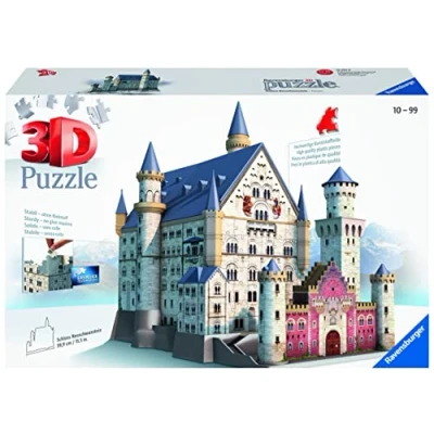 Imagen de Ravensburger Neuchwanstein Castle Buildings Castillo de Neuschwanstein Rompecabezas 3D, Multicolor, 15.5 in. (12573 9)