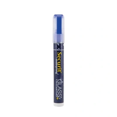 Imagen de SECURIT Rotulador de Tiza Líquida Impermeable Para Superficies No Porosas (Pizarra, Vidrio, Metal, Espejo, etc.) Punta Fina 2 6 mm Azul