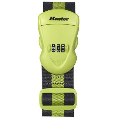 Imagen de Master Lock 4701EURDGRN Correa para Equipaje con Combinación, Verde, 190 x 6.5 4.8 cm
