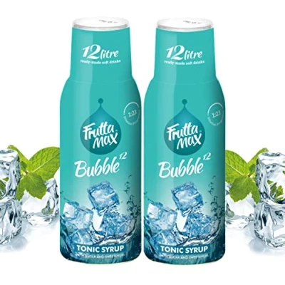 Imagen de 2 paquetes FruttaMax Concentrado de jarabe Menos azúcar adecuado para máquina refrescos (2 x 500 ml) Tónico)