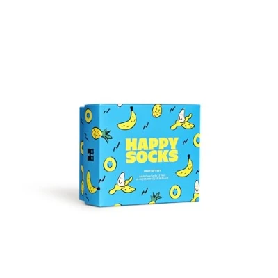Imagen de Happy Socks pack de 2 calcetines frutas, algodón divertidos y coloridos estampados piñas plátanos