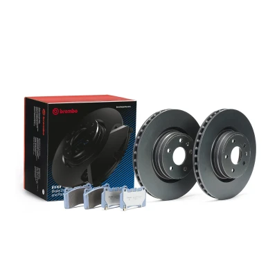 Imagen de BREMBO KT 08 021 Kit de discos y pastillas freno ventilación interna sin accesorios Chapa antichirridos con avisador acústico desgaste