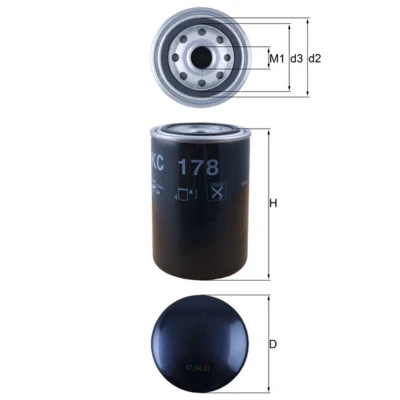 Imagen de MAHLE ORIGINAL KC 178 Filtro Combustible enroscable DAF: XF 95