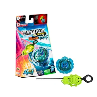 Imagen de Hasbro Beyblade Burst QuadStrike Kit Inicial con Top Hydra Poseidon P8 Juego de Batalla Lanzador Incluido para niños y niñas