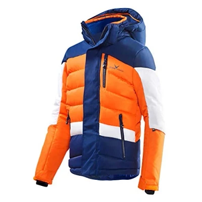 Imagen de Black Crevice Chaqueta de esquí para niños (Unisex), Azul, Naranja y Blanco, 128