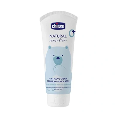 Imagen de Chicco Crema Balsámica 4 en 1 Natural Sensation 100 ml, de Pañal Para Bebés y Recién Nacidos 0+ Meses, Ingredientes Naturales, Previene, Protege, Calma Repara La Piel Del Bebé