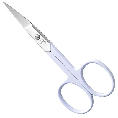Imagen de K Pro Tijera para Uñas y manicura Profesional Curva Unisex Acero inoxidable (Blanco)