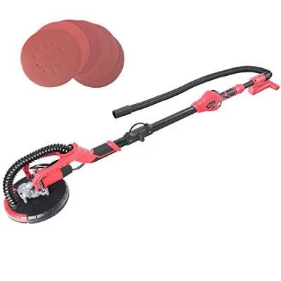 Imagen de Arebos Lijadora telescópica para paredes y techos de pared Eléctrica con cable Jirafa 710W 225 mm, Rojo, Negro