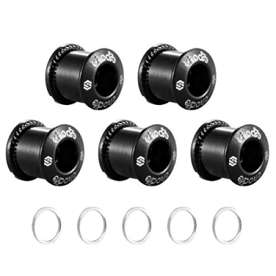 Imagen de Chooee Tuercas y Tornillos para Plato de Bicicleta,M8 Doble Platos Shimano/Sram Negro
