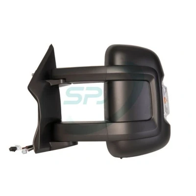 Imagen de espejo retrovisor Spj E 2368 derecha graneado blanco eléctrico convexo, calefactable, brazo largo de para vehíc. con volante a la izquierda