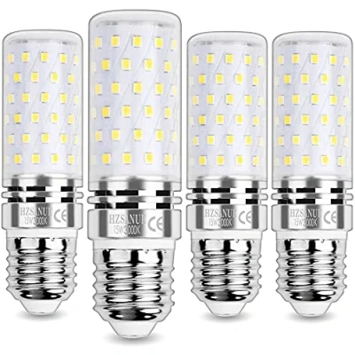 Imagen de HZSANUE Bombillas Maíz LED 15W,E27 Tornillo Edison Bombilla, 3000K Blanco Cálido, 1700LM, Incandescentes de 120W Equivalentes, No Regulable, Paquete 4