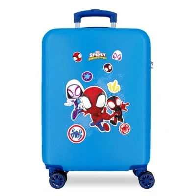 Imagen de Marvel Spiderman go webs Maleta de cabina Azul 38x55x20 cms Rígida ABS Cierre combinación lateral 34L 2 kgs 4 Ruedas dobles Equipaje Mano