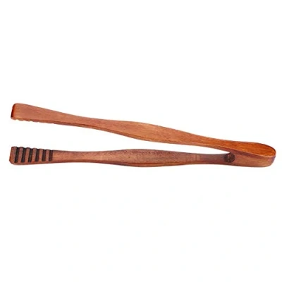 Imagen de Pinza de barbacoa madera Pinzas comida buffet Herramienta servicio abrazadera cocina filete pan