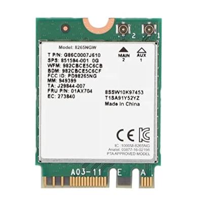 Imagen de Tarjeta WiFi Bluetooth 4.2 NGFF / M2 2.4G 5G de Red inalámbrica para 8265 867M 802.11AC Lenovo