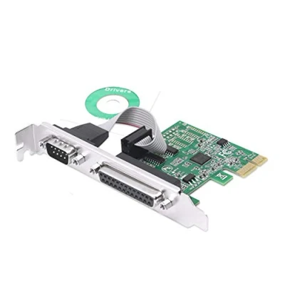 Imagen de CERRXIAN PCIe a RS232 Combo Serial Paralelo Tarjeta de Expansión DB9 Serial+DB25 PCI E 1x Controladora